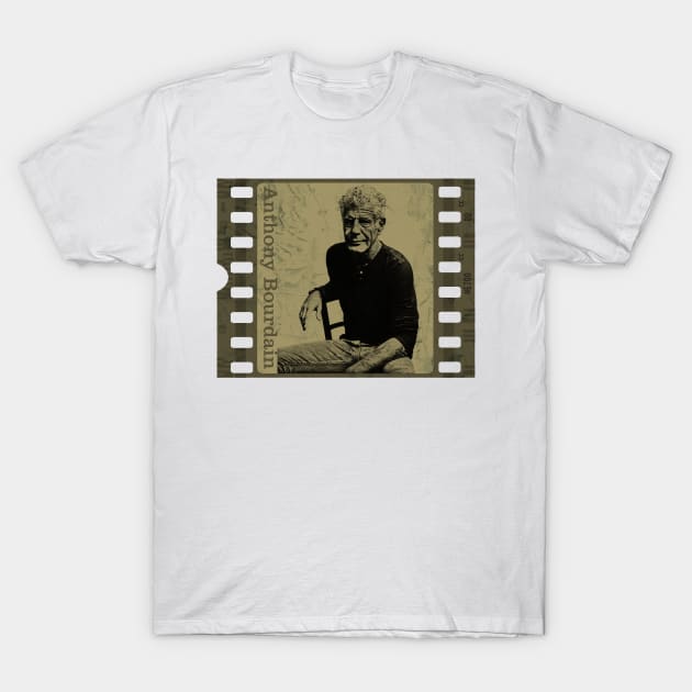 Bourdain-Vintage Film Strip Concept T-Shirt by ROJOLELE